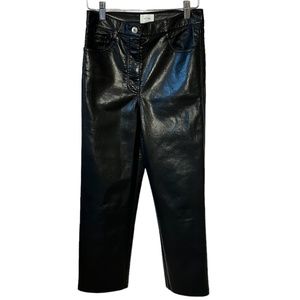 Wilfred Aritzia Vegan Leather The‎ Melina Pant size 4 Black